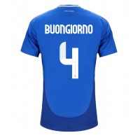 Italia Alessandro Buongiorno #4 Hjemmedrakt EM 2024 Kortermet